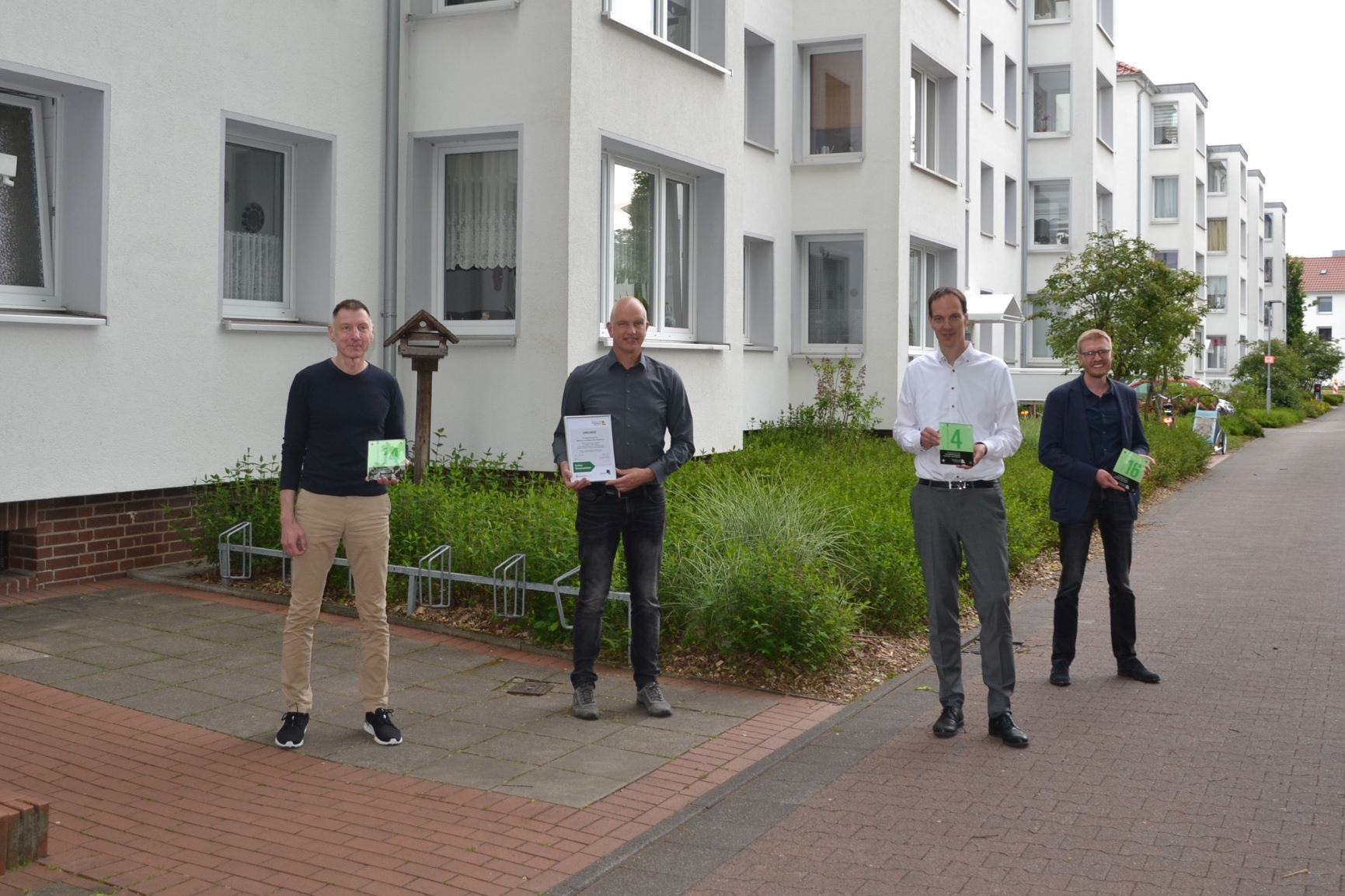 „Grüne Hausnummer“ für ein GEWO-Quartier